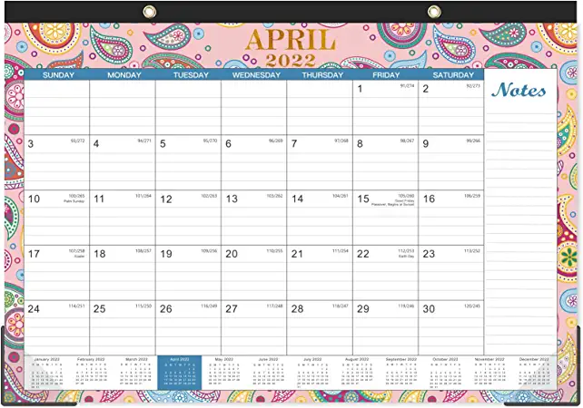 Photo 1 of 2022-2023 Desk Calendar - May 2022 - June 2023, Desk Calendar 2022-2023 Cover 14 Months Large Monthly, 16.8" × 12", Desk Pad, Large Ruled Blocks, Notes, Best Desk Calendar for Organizing
