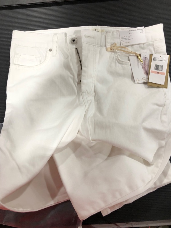 Photo 3 of [Size 28] Jessica Simpson Women's Misses Adored High Rise Flare Jean [White]