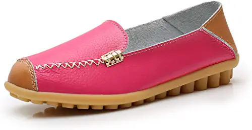 Photo 1 of [Size 9] VenusCelia Women's Comfort Walking on Clouds Flat Loafer [Hot Pink Patches]