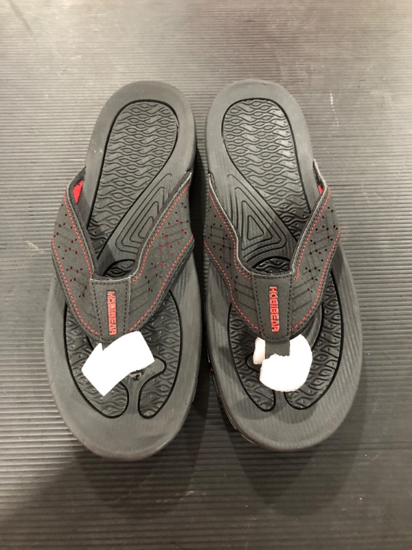 Photo 2 of [Size 43] GUBARUN Mens Sport Flip Flops Comfort Casual Thong Sandals Outdoor [Black] 