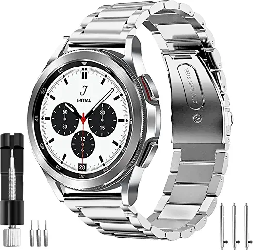 Photo 1 of SPGUARD Galaxy Watch 5 Band 40mm/44mm/Pro 45mm & Galaxy Watch 4 Band 40/44mm Watch 4 Classic 42mm/46mm 20mm Metal Stainless Steel Band