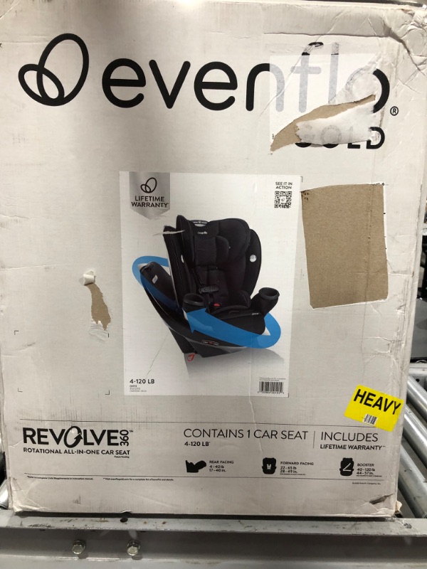 Photo 3 of Evenflo Gold Revolve360 Rotating Convertible Car Seat- Black
