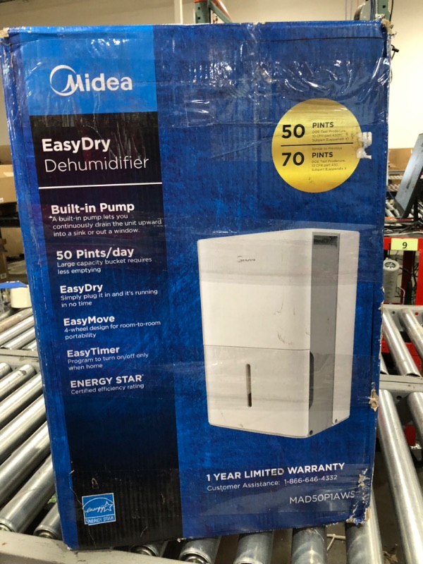 Photo 3 of  16" EasyDry Dehumidifier with 50 Pints per Day Capacity 6.25 Gallon Bucket Built-in-Pump Energy Star Qualified 