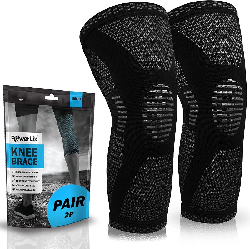 Photo 1 of [XXL] POWERLIX Knee Compression Sleeve - Best Knee Brace for Knee Pain for Men & Women 