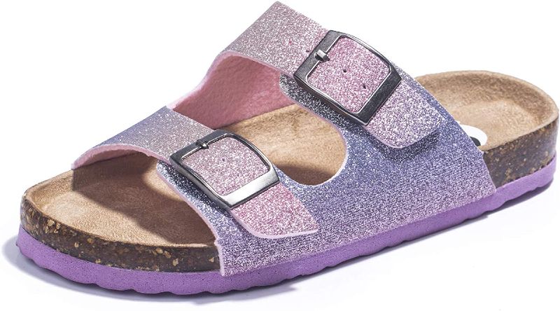 Photo 1 of  Girls Glitter Slide Sandals 4