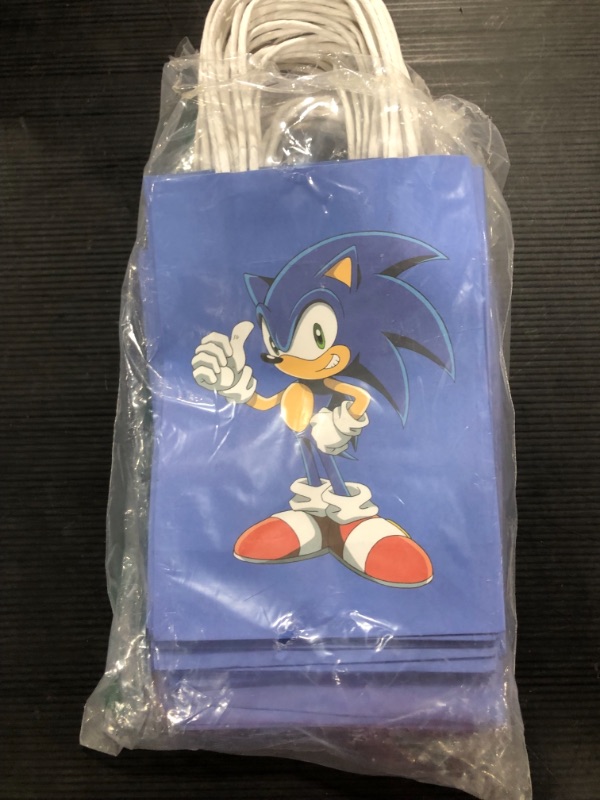 Photo 2 of 12 PCS Sonic The Hedgehog Party Goody Bags for Sonic Birthday Party Decorations Supplies