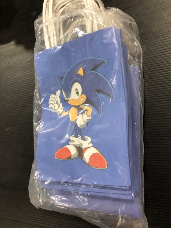 Photo 3 of 12 PCS Sonic The Hedgehog Party Goody Bags for Sonic Birthday Party Decorations Supplies