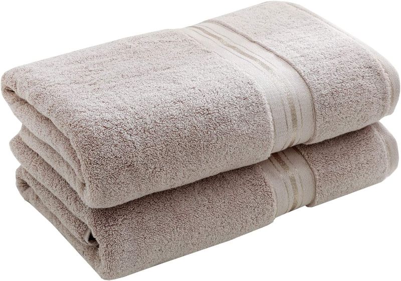 Photo 1 of 900 GSM 100% Egyptian Cotton Towel,Oversized Bath Towels - Heavy Weight & Absorbent - top Luxury Bath Towels at a Seven-Star Hotel in Dubai,28 x 60 inches,2-Piece (Brown)
