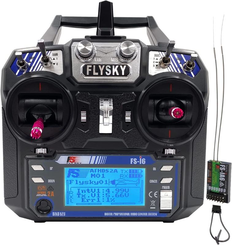 Photo 1 of Flysky FS-i6 6CH 2.4GHz Radio System RC Transmitter Controller with FS-iA6 Receiver for RC Helicopter Plane Quadcopter Glide(Model_2)