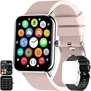 Photo 1 of Smart Watch 2022(Make/Answer Call) 1.70'' HD Curved Full Touch Screen Fitness Watch Voice Control Heart Rate Blood Pressure Sleep Tracker Sports Smartwatches for Women Men Android iOS Phone (Pink+B) (B09VDCFHTR)
