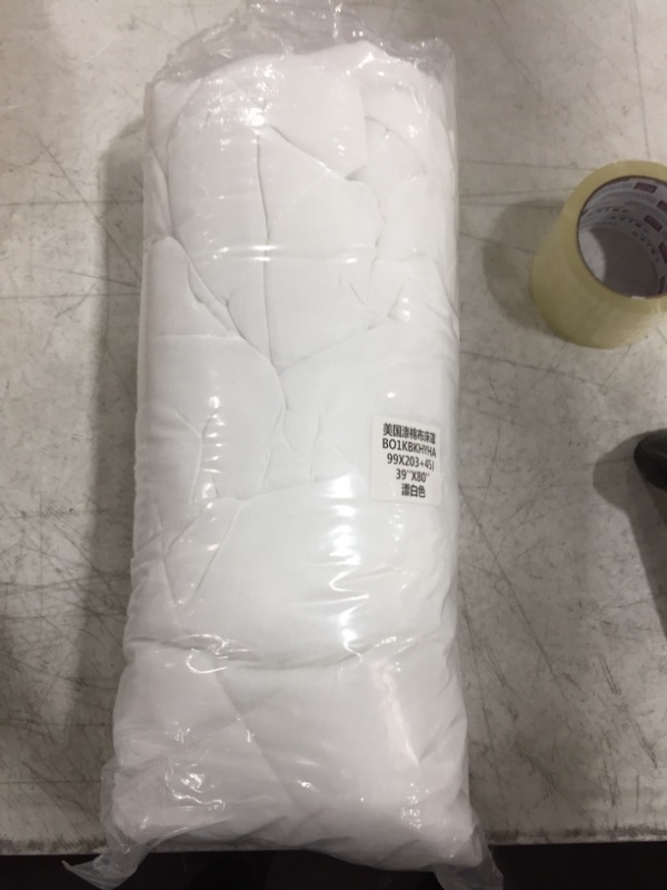 Photo 1 of Amazon Basics Hypoallergenic Quilted Mattress Topper Pad Cover - 18 Inch Deep