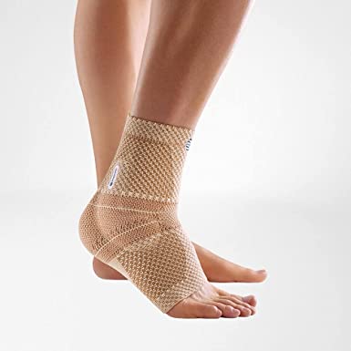 Photo 1 of Bauerfeind - MalleoTrain - Ankle Support Brace - Helps Stabilize the Ankle Muscles and Joints For Injury Healing and Pain Relief - Left Foot - Size 2 - Color Beige
