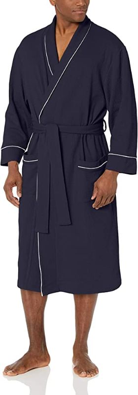 Photo 1 of Amazon Essentials Men's Waffle Shawl Robe M/L
