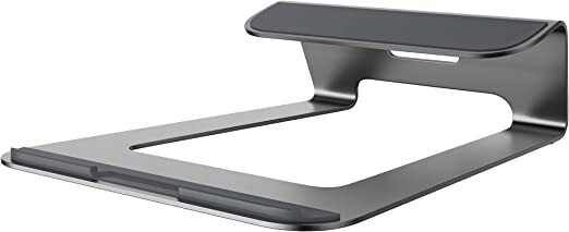 Photo 1 of Laptop Stand for Desk, Ergonomic Aluminum Notebook Stand for MacBook Air Pro/Dell XPS/HP/Lenovo and More, Tablet Computer Stand Compatible with 10 to 17.3 Inches Notebook Computers (Grey)
