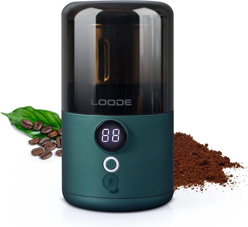 Photo 1 of Coffee-Grinder-Electric, Coffee-Bean-Grinder-Rechargeable Grinder-for-Spices-and-Seeds, Easy to Clean Small Coffee Grinder Espresso Grinder, with Removable Bowl Blade Grinder, Green
