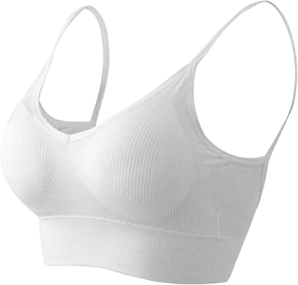 Photo 1 of Anmose Sports Bras Tank top Low Back Sleep Bra Seamless Without Steel Ring V Neck Cami Everyday Backless Bra for Women MEDIUM
