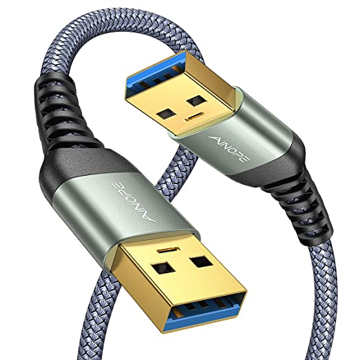 Photo 1 of AINOPE USB 3.0 A to Male Cable, USB 3.0 to USB 3.0 Cable [6.6ft] [Never Break] Male to Male USB Cable Double Ended USB Cable Compatible with Hard Drive Case, DVD Player, Laptop Cool Gray
