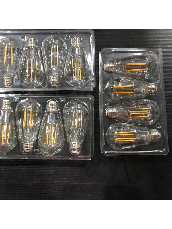 Photo 2 of 12-Pack Vintage 7W ST58 LED Edison Light Bulbs 60W Equivalent