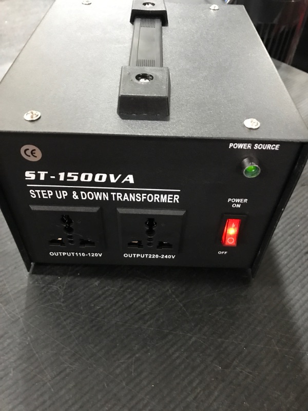 Photo 3 of ZooTek 1500W Voltage Converter Transformer Heavy Duty Step Up/Down- 110 / 220V- Circuit Breaker Protection