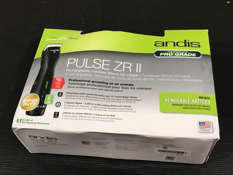 Photo 10 of Andis Pulse Zr II 5-Speed Detachable Blade Clipper