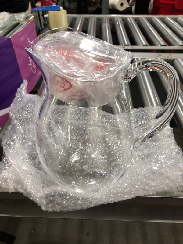 Photo 2 of Amazing Abby - Bubbly - Acrylic Pitcher (72 oz), Clear Plastic Water Pitcher with Lid, Fridge Jug, BPA-Free, Shatter-Proof, Great for Iced Tea, Sangria, Lemonade, Juice, Milk, and More
