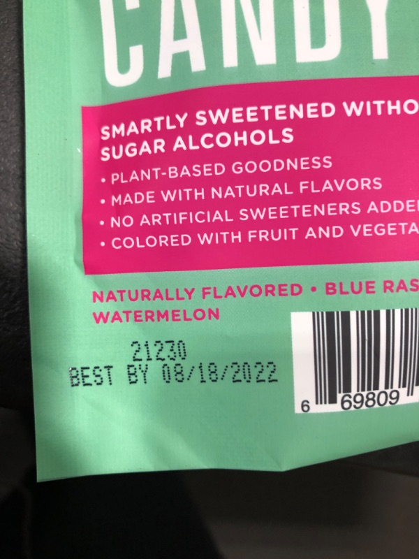 Photo 3 of 2 packs SmartSweets Lollipops, Blue Raspberry & Watermelon, Hard Candy with Low Sugar (1g), Low Calorie (60), No Artificial Sweeteners, Vegan, Gluten-Free, Non-GMO, Healthy Snack for Kids & Adults, 3oz
