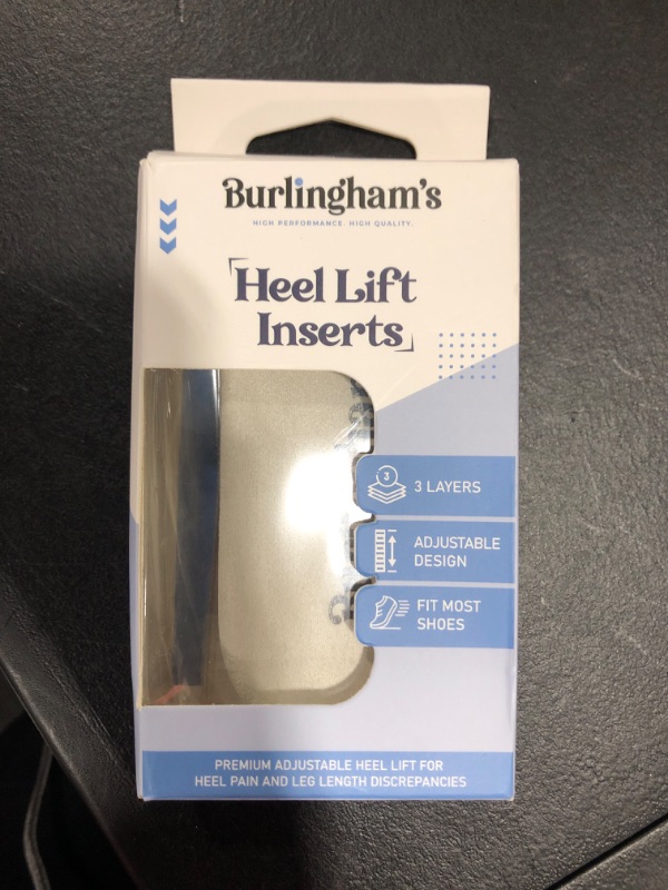 Photo 2 of Adjustable Heel Lift Inserts - 3 Layer Height Increase Orthopedic Insoles for Women & Men - Help with Leg Length Discrepancies, Heel Spurs, Sports Injuries, & Achilles Tendonitis - 1 Pair
