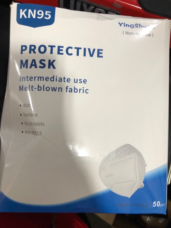 Photo 1 of 50 pack face protector cloth mouth shield white cotton 5 layer safety shield protection