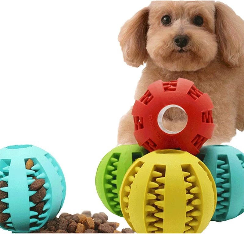 Photo 1 of 2 Pet Dog Ball Toys, Used for pet Teeth Cleaning, Chewing, Taking Things, IQ Treatment Ball Food Distribution Toys (Green)
