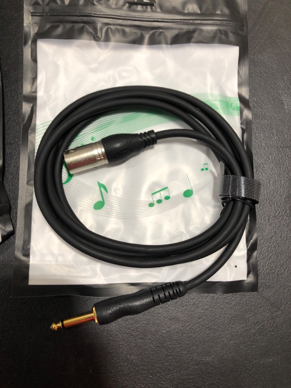 Photo 3 of 2- EBXYA Male XLR to 1/4 TS Mono Cable 6 Ft, 6.35mm 1/4 Inch to XLR Microphone Cable Cords 6 Feet
