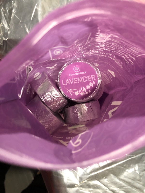 Photo 3 of BodyRestore Shower Steamers (Pack of 15) Gifts for Women and Men - Lavender Essential Oil Scented Aromatherapy Shower Bomb**OPENED**