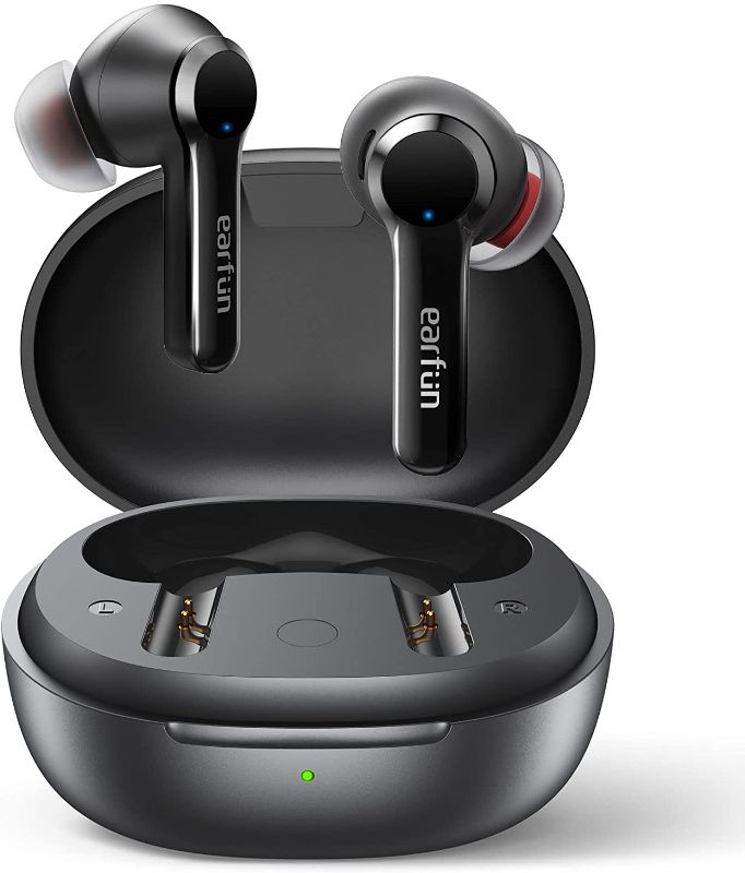 Photo 1 of Wireless Earbuds, EarFun Air Pro 2 Hybrid Active Noise Cancelling Wireless Earphones, Bluetooth 5.2 Headphones with Mics, In-ear Detection, Ambient Mode, 34H Playtime Wireless Charging, Volume Control
**works**