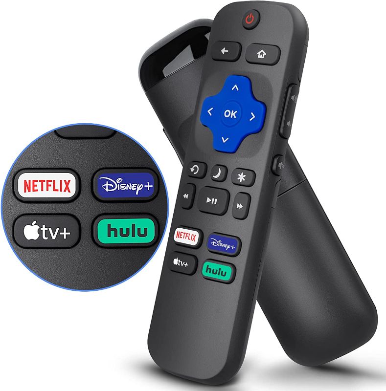 Photo 1 of Swocny Universal Replacement Remote Compatible with Roku TV, for TCL/Hisense/Sharp/Philips/JVC/RCA/Magnavox/Sanyo/LG/Haier Roku TVs
