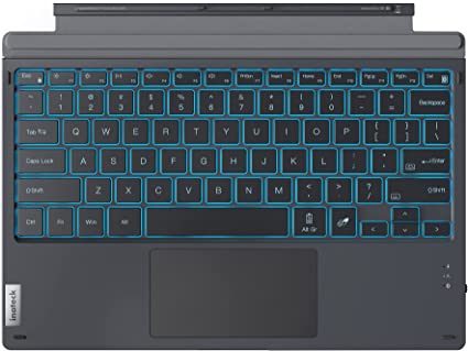 Photo 1 of Inateck Surface Pro 7 Keyboard, Bluetooth 5.0, 7-Color Backlight, Compatible with Surface Pro 7/7+/6/5/4, KB02026 Gray
