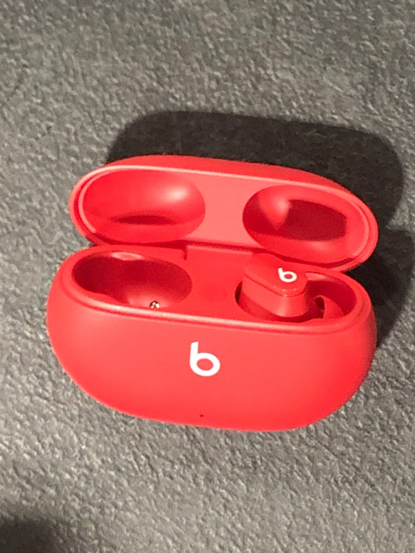 Photo 2 of Beats Studio Buds – True Wireless Noise Cancelling Earbuds – Compatible with Apple & Android, Built-in Microphone, IPX4 Rating, Sweat Resistant Earphones, Class 1 Bluetooth Headphones - Red
