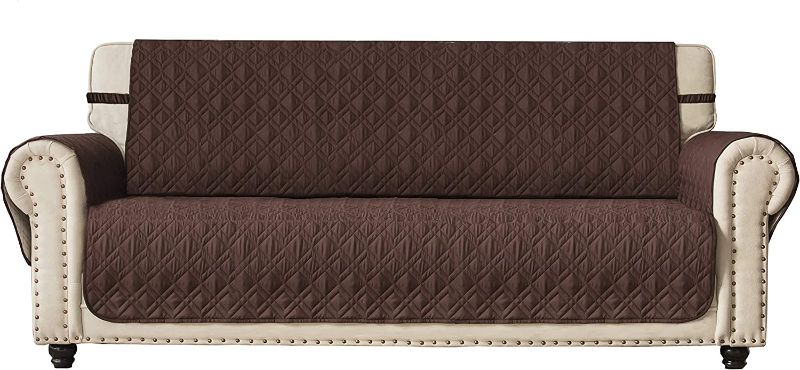 Photo 1 of Ameritex Couch Sofa Slipcover 100% Waterproof Nonslip Quilted Furniture Protector Slipcover for Dogs, Children, Pets Sofa Slipcover Machine Washable (Chocolate, 68")
