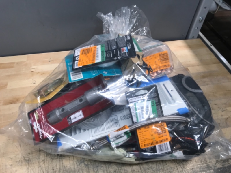 Photo 1 of ** HOMEDEPOT BUNDLE OF HARDWARE AND HOME GOODS  AND GLOVES **  **  NON-REFUNDABLE **  ** SOLD AS IS**