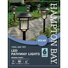 Photo 1 of Solar Bronze LED Path Light 10 Lumens (6-Pack)
