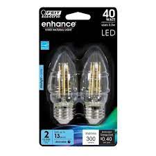 Photo 1 of 40-Watt Equivalent B10 Medium E26 Base Dimmable Filament CEC 90 CRI Chandelier LED Light Bulb, Daylight 5000K (8-Pack)
