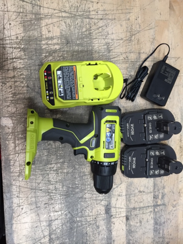 Photo 2 of ONE+ 18V Cordless 1/2 in. Drill/Driver Kit with (2) 1.5 Ah Batteries and Charger
