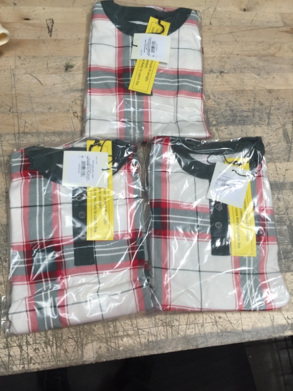 Photo 2 of Kids' Holiday Plaid 2pc Pajama Set - Hearth & Hand™ with Magnolia (SIZE 9) (3 PACK)
