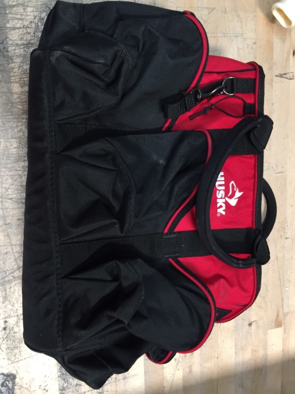 Photo 2 of 14 in. 15 Pocket Open Top Supply Tool Bag
