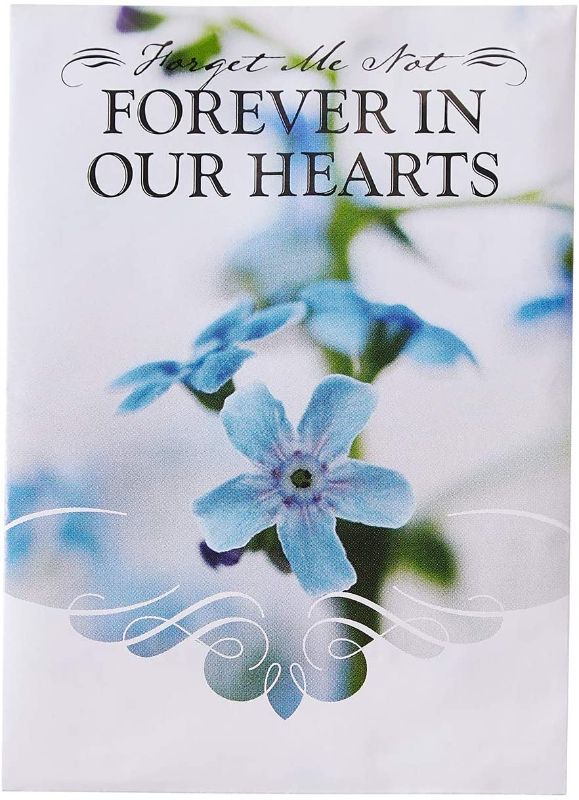 Photo 1 of American Meadows Wildflower Seed Packets "Forever in Our Hearts" Memorial Favors (Pack of 20) - Forget-me-Not Seed Mix, Favors for Funerals, Wakes, Viewings, Visitations, Memorial Services 