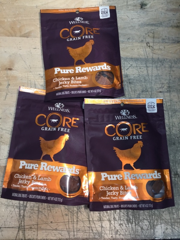 Photo 2 of **EXPIRES JULY 2022** Wellness CORE Power Packed Jerky Dog Treats (Previously Pure Reward) (3 PACK)
