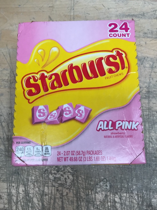 Photo 2 of **EXPIRES AUGUST 2023** STARBURST All Pink Fruit Chews Candy Bulk Pack, 2.07 oz (Pack of 24)
