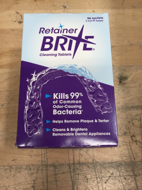 Photo 2 of **EXPIRES OCTOBER 2023** Retainer Brite Tablets for Cleaner Retainers and Dental Appliances - 96 Count
