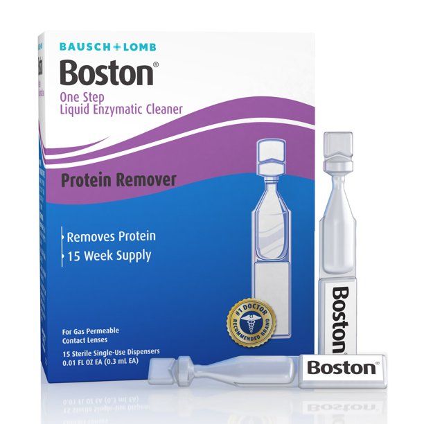 Photo 1 of **EXPIRES AUGUST 2022** Boston One Step Liquid Enzymatic Cleaner – from Bausch + Lomb, 15 Sterile Single-Use Dispensers (2 PACK)
