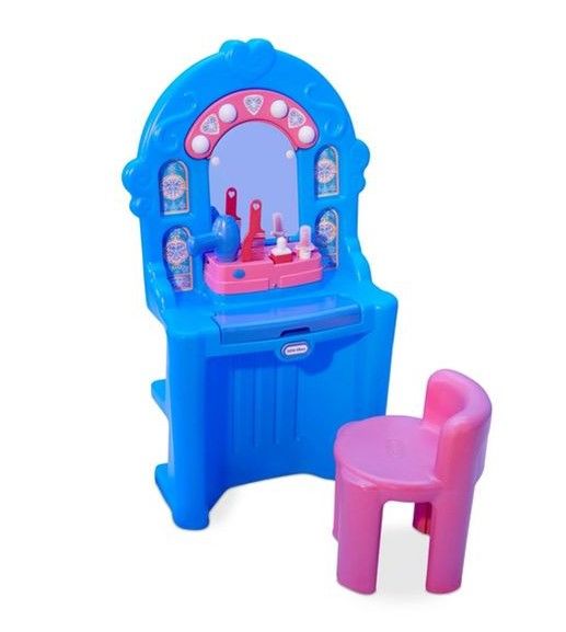 Photo 1 of Little Tikes Ice Princess Magic Mirror Roleplay Vanity with Lights Sounds and Pretend Beauty Accessories

