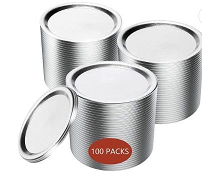 Photo 1 of 100 Count Wide Mouth Canning Lids,70mm Mason Jar Canning Lids