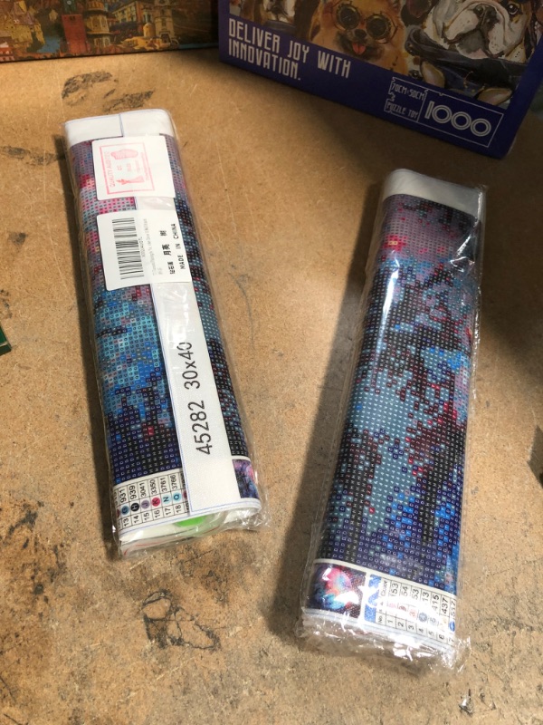 Photo 6 of ***non-refundable***
boredom bundle ,
2 1000 piece, 5 12pc peach Crayola crayons, 2 DIY 5D Diamond Painting Moon by Number Kits,